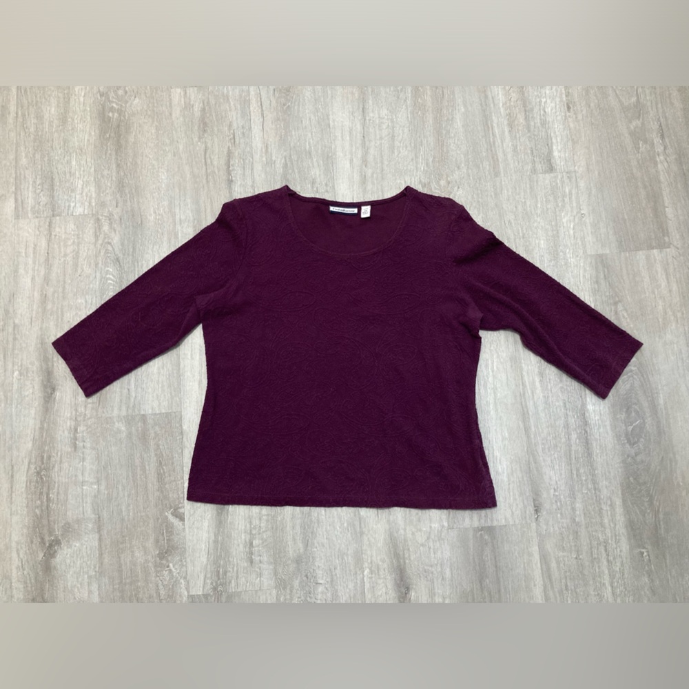 Croft & borrow Three Quarter Sleeve Top Petite Medium